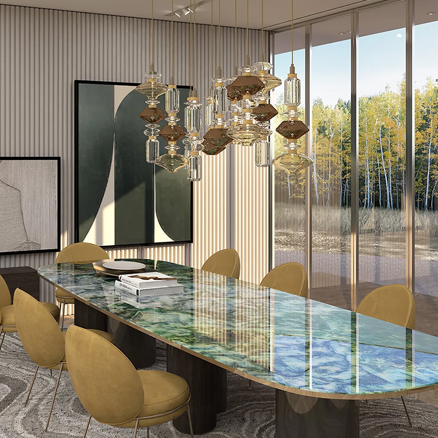 Ralenis Glass Light Luxury Pendant Lamp-Neutral Decor