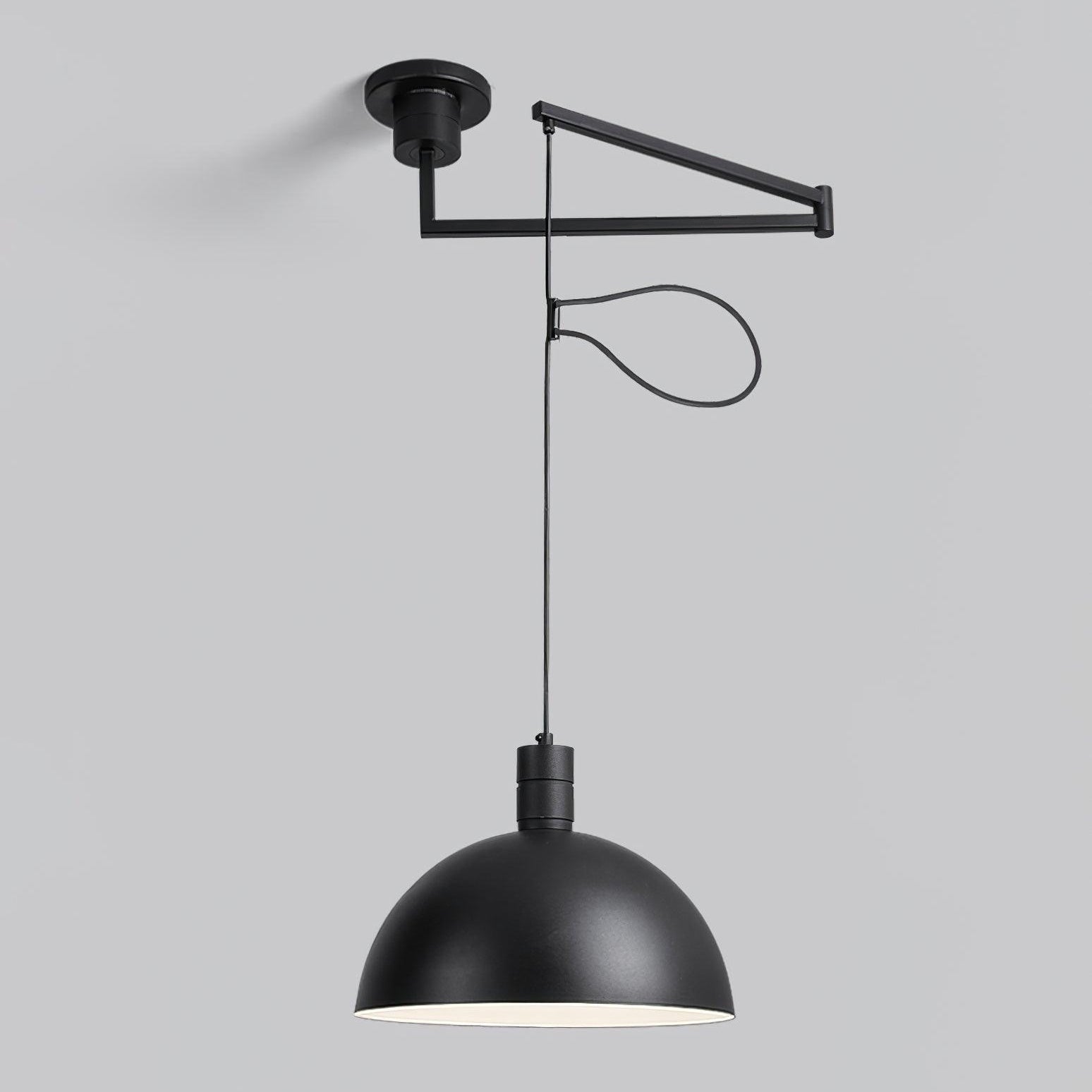 Norelia Pendant Lamp Dome Shade Minimalist Adjustable-Neutral Decor