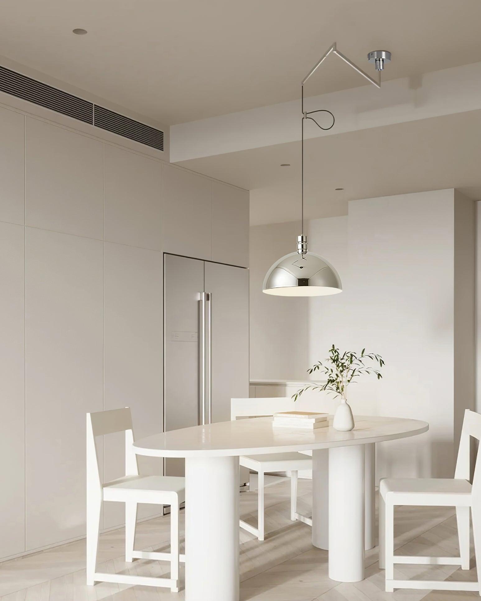 Norelia Pendant Lamp Dome Shade Minimalist Adjustable-Neutral Decor