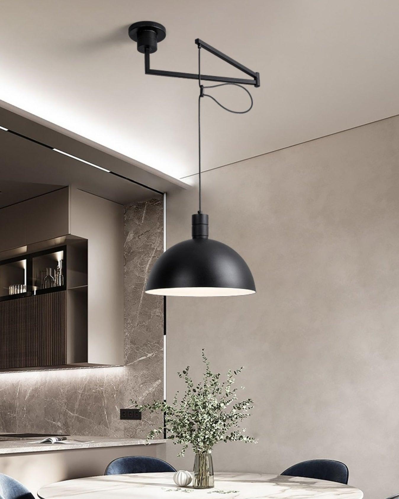 Norelia Pendant Lamp Dome Shade Minimalist Adjustable-Neutral Decor