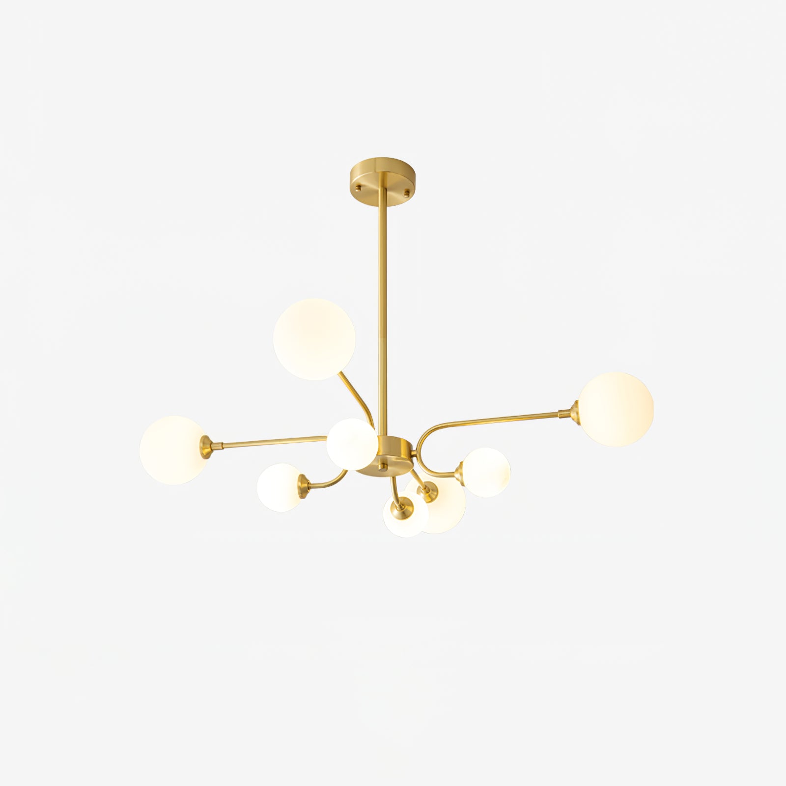 Wace Chandelier Globe Arm Modern-Neutral Decor
