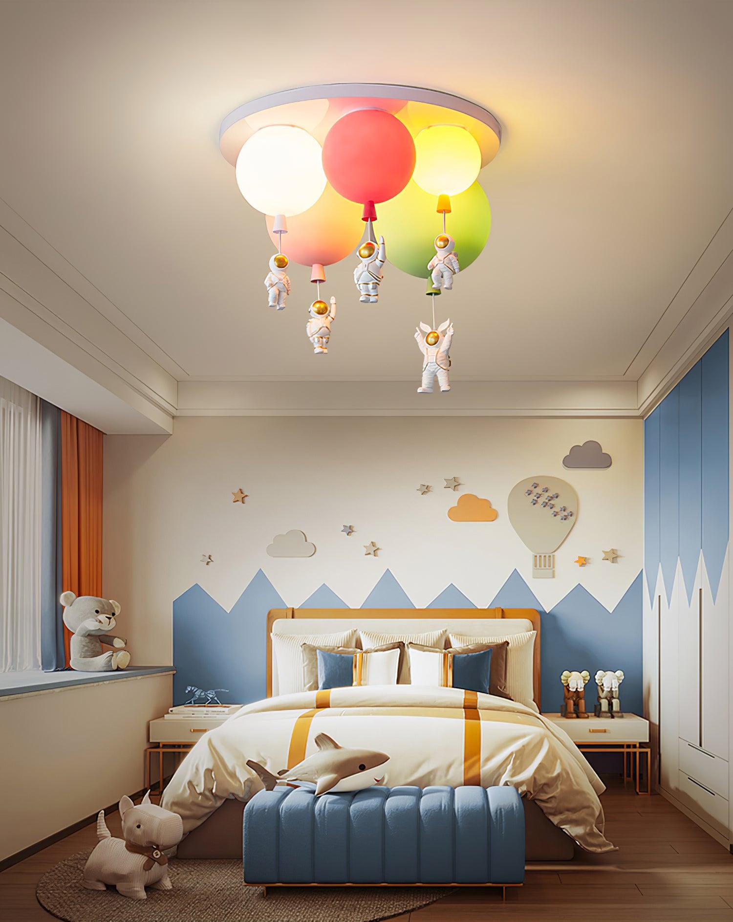 Gorvin Frosted Balloon Combination Ceiling Lamp-Neutral Decor