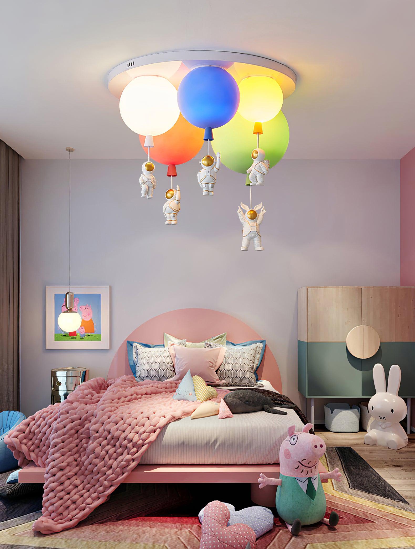 Gorvin Frosted Balloon Combination Ceiling Lamp-Neutral Decor