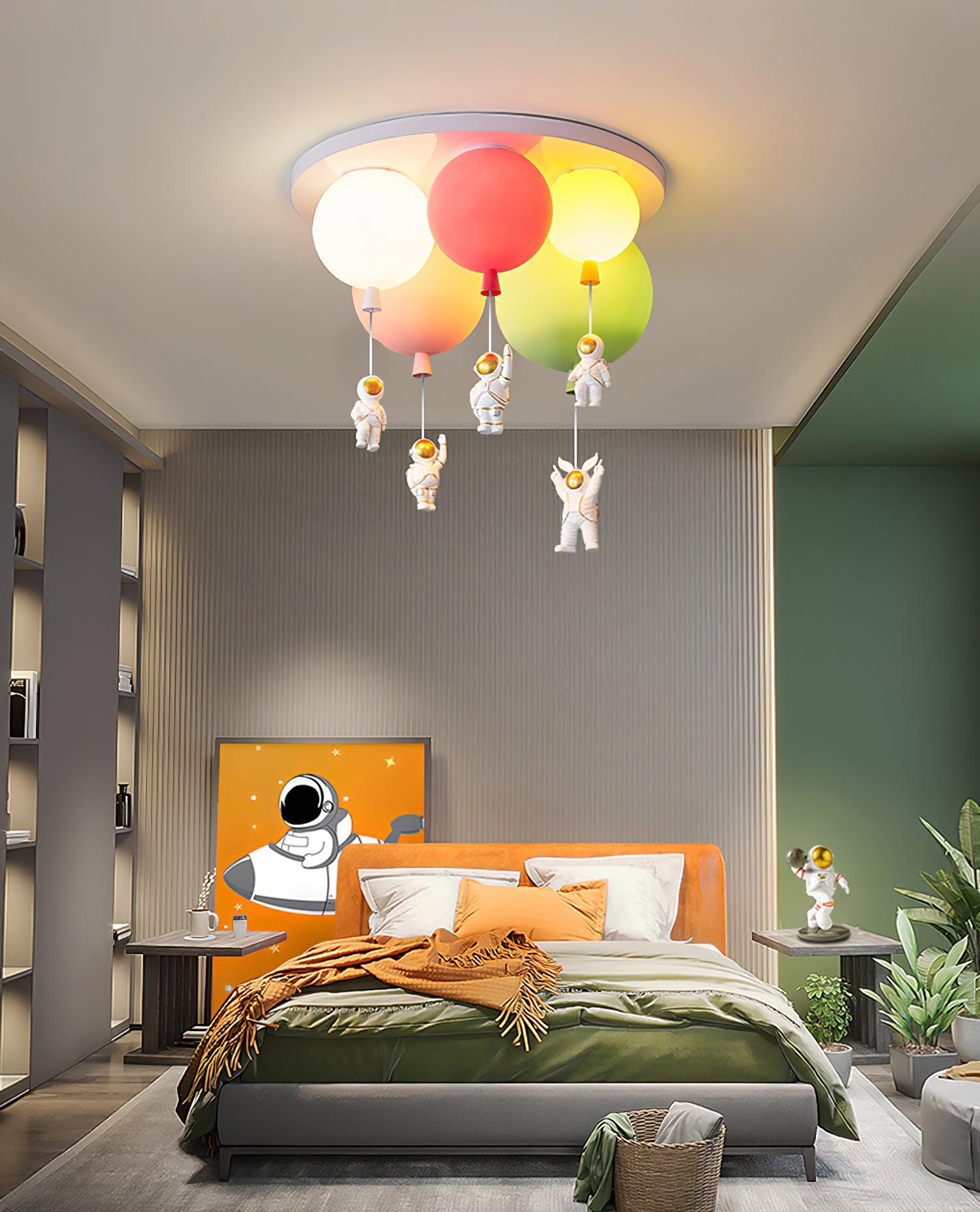 Gorvin Frosted Balloon Combination Ceiling Lamp-Neutral Decor