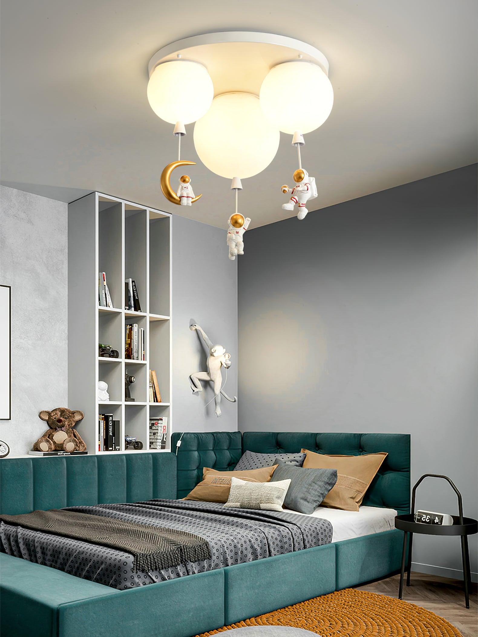 Gorvin Frosted Balloon Combination Ceiling Lamp-Neutral Decor