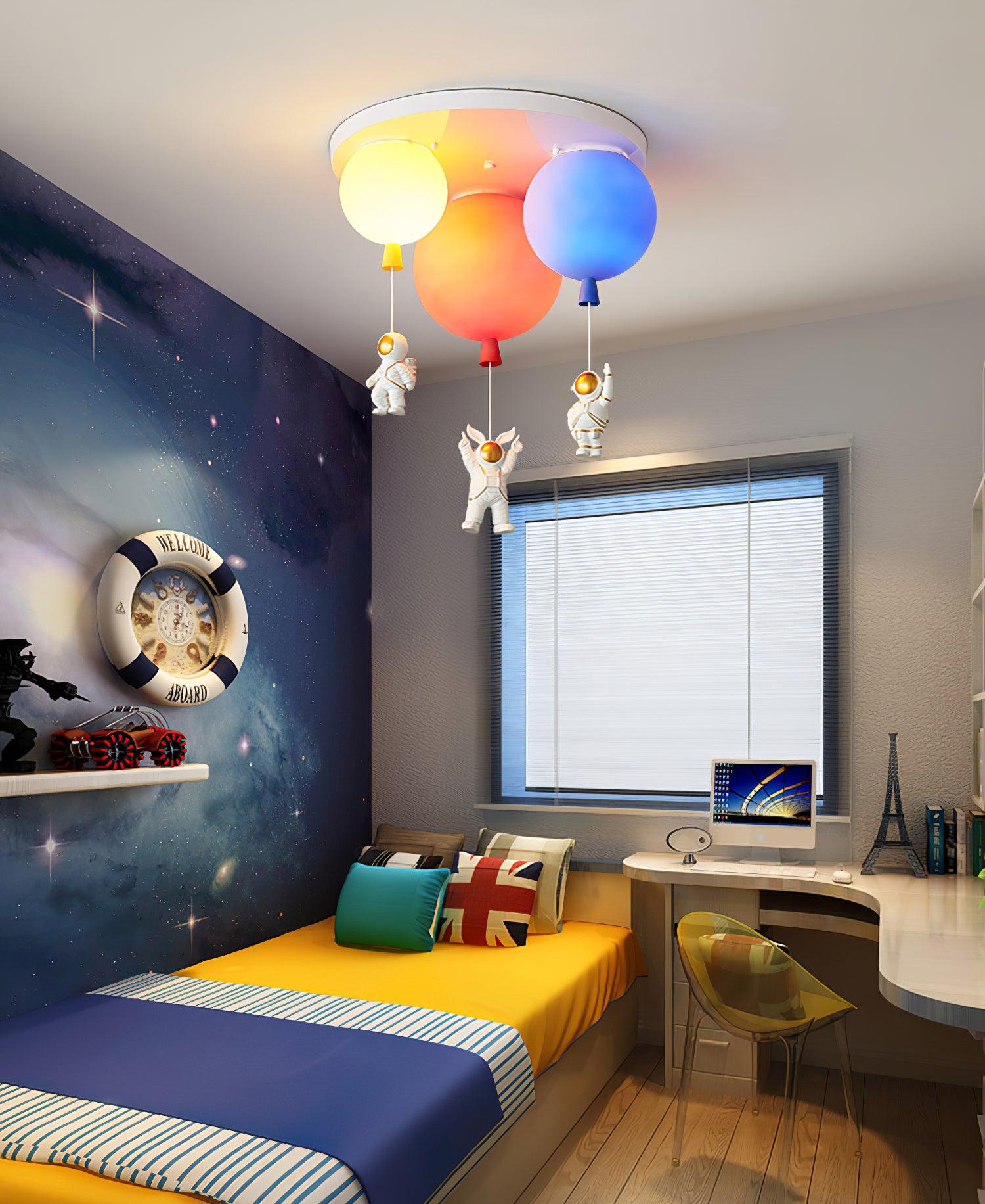 Gorvin Frosted Balloon Combination Ceiling Lamp-Neutral Decor