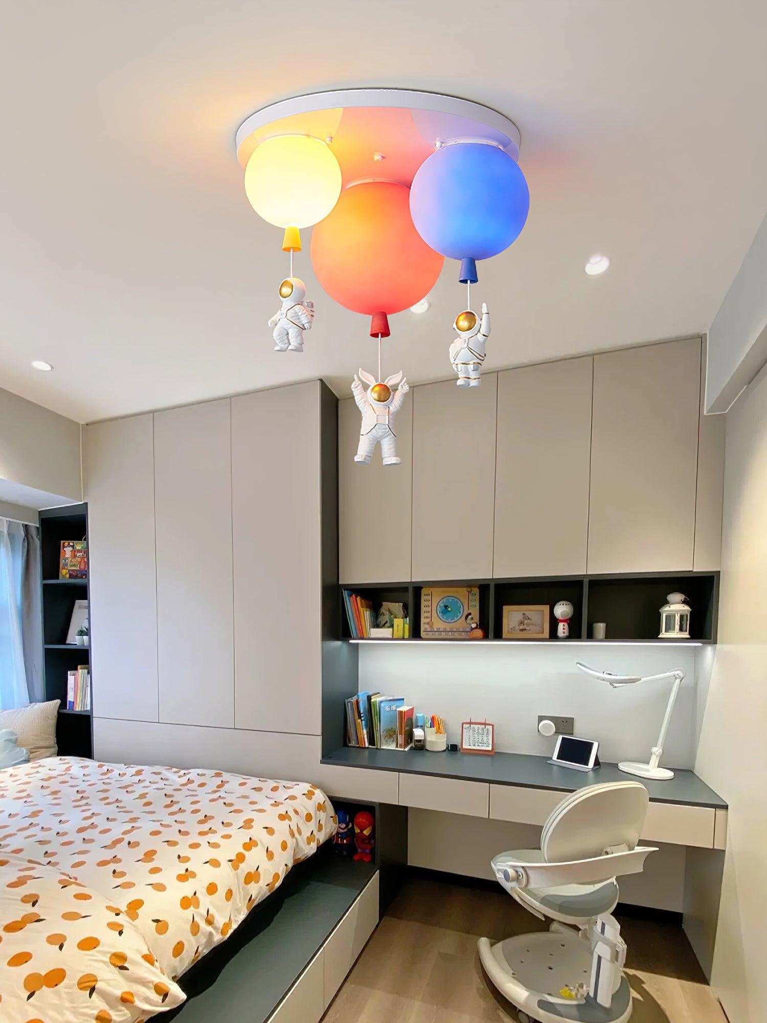Gorvin Frosted Balloon Combination Ceiling Lamp-Neutral Decor