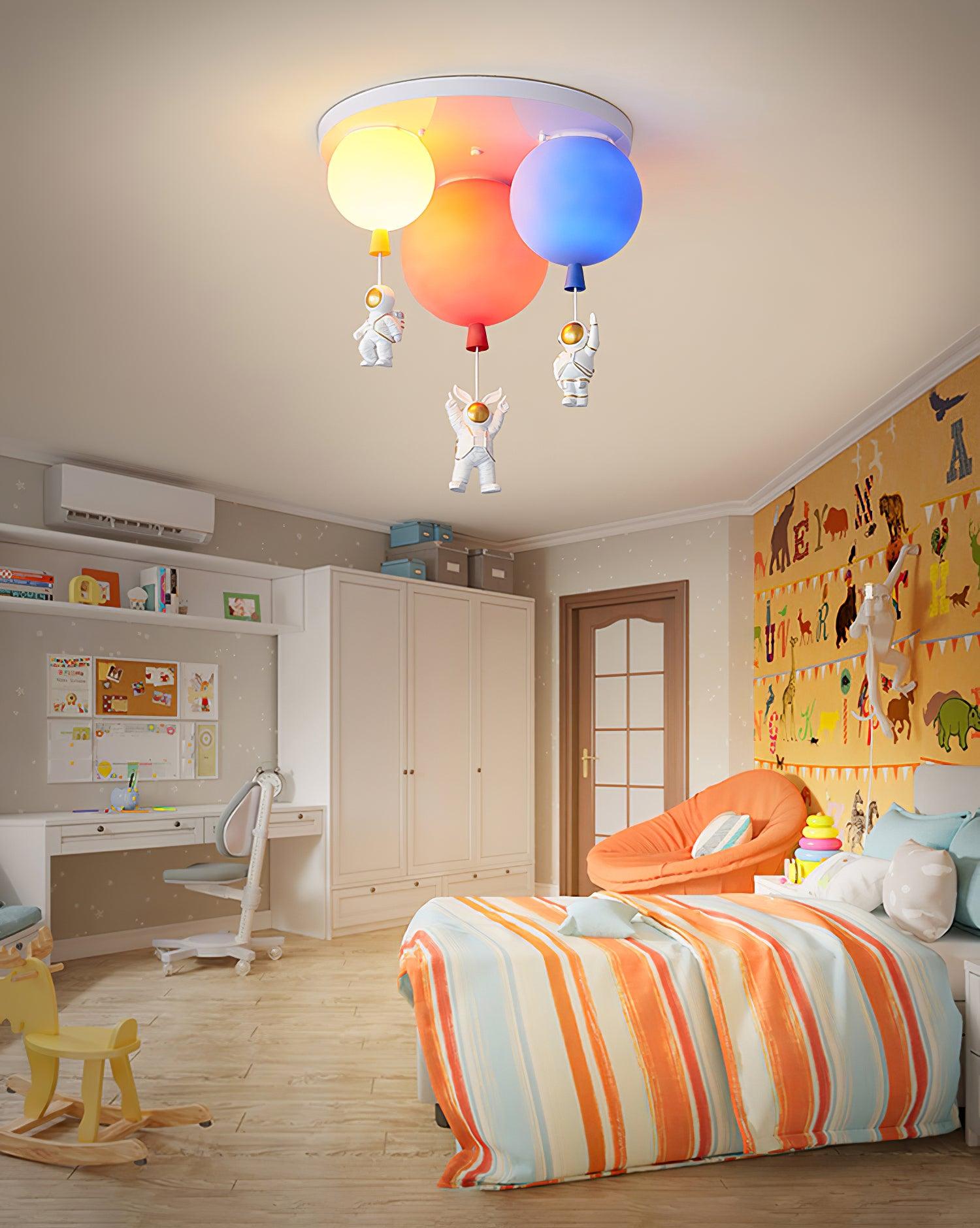 Gorvin Frosted Balloon Combination Ceiling Lamp-Neutral Decor