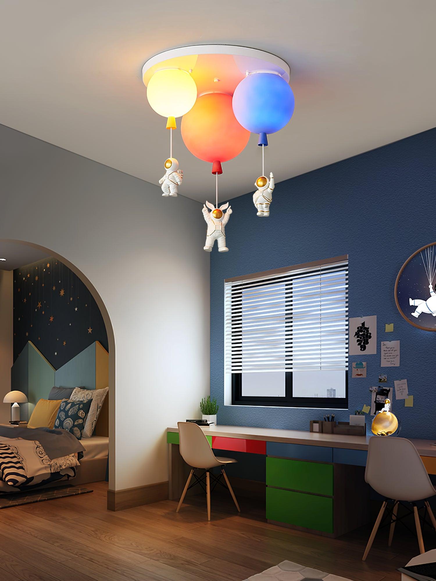 Gorvin Frosted Balloon Combination Ceiling Lamp-Neutral Decor