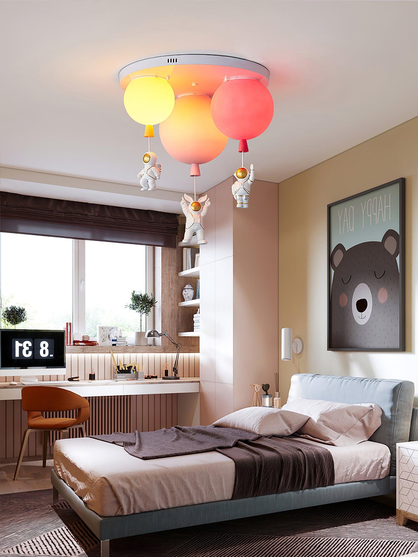 Gorvin Frosted Balloon Combination Ceiling Lamp-Neutral Decor