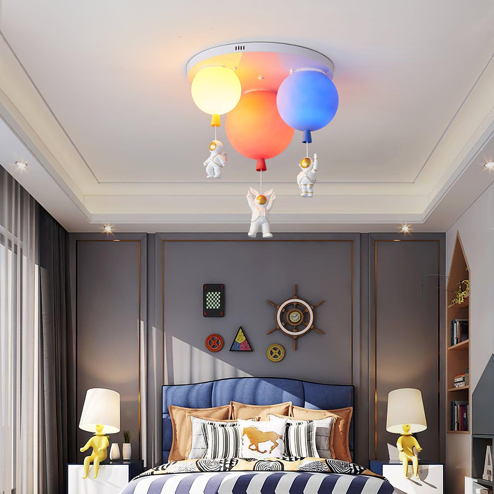 Gorvin Frosted Balloon Combination Ceiling Lamp-Neutral Decor