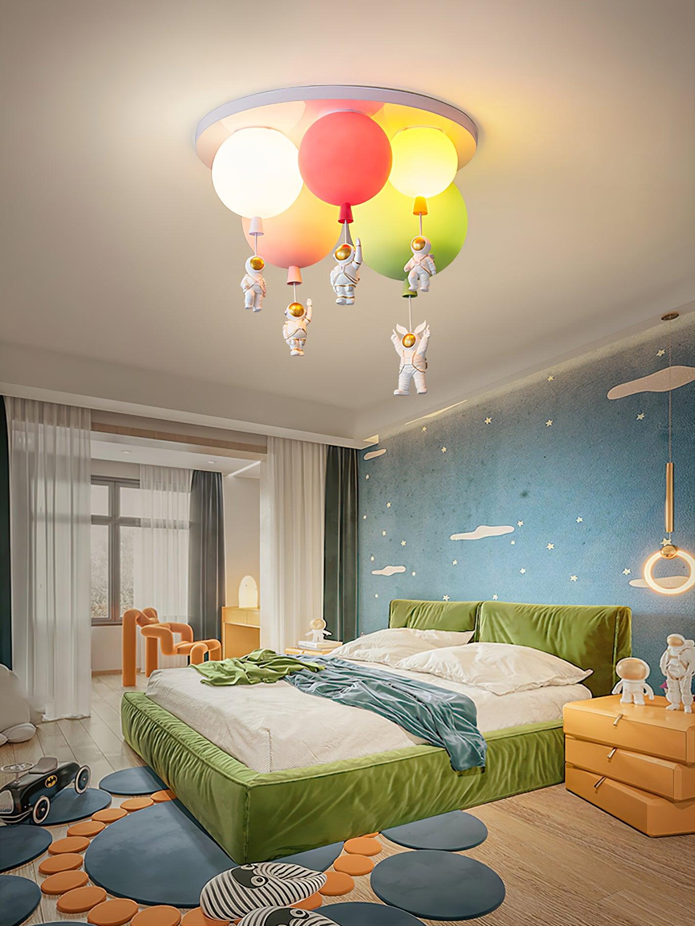 Gorvin Frosted Balloon Combination Ceiling Lamp-Neutral Decor