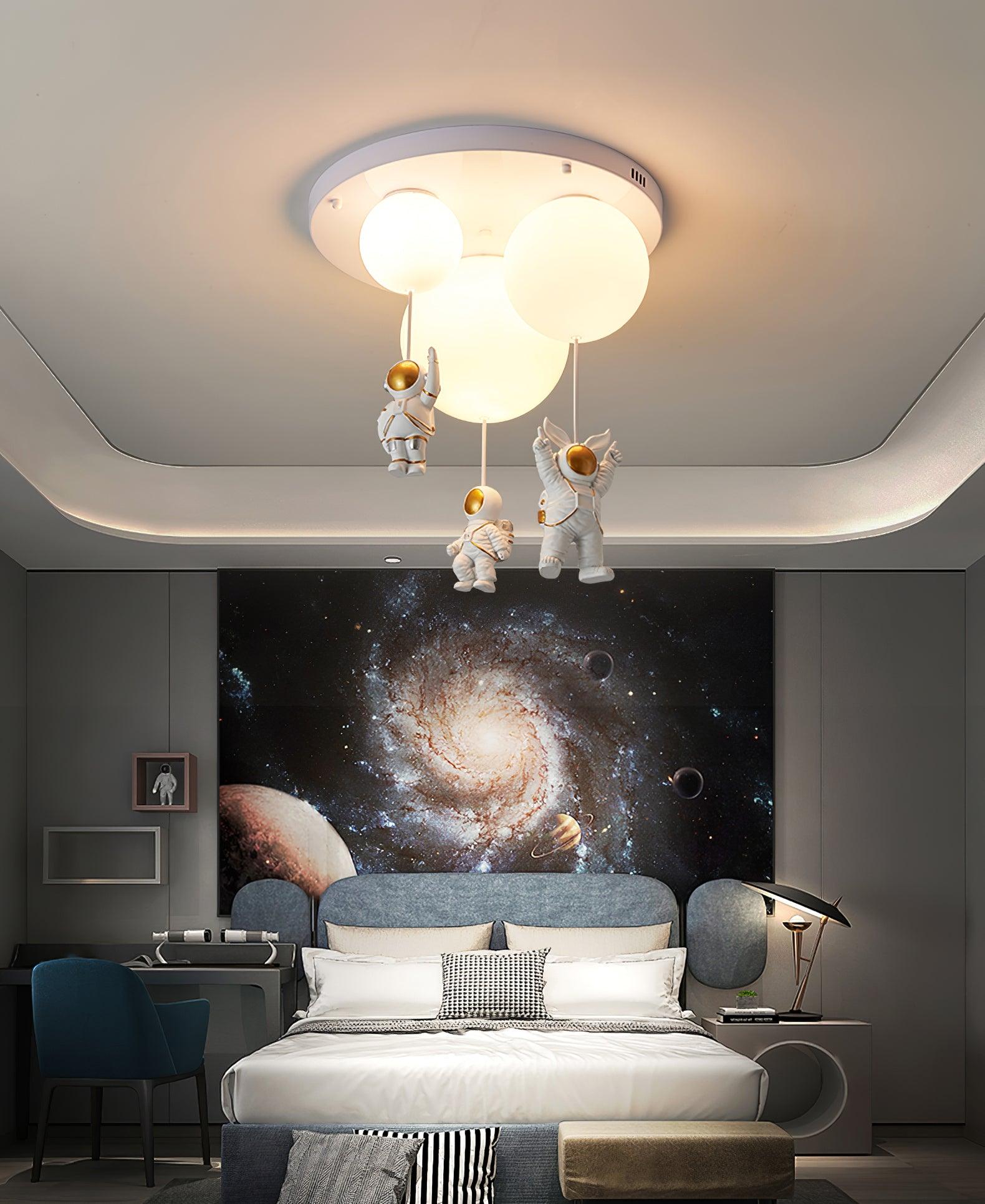Gorvin Frosted Balloon Combination Ceiling Lamp-Neutral Decor