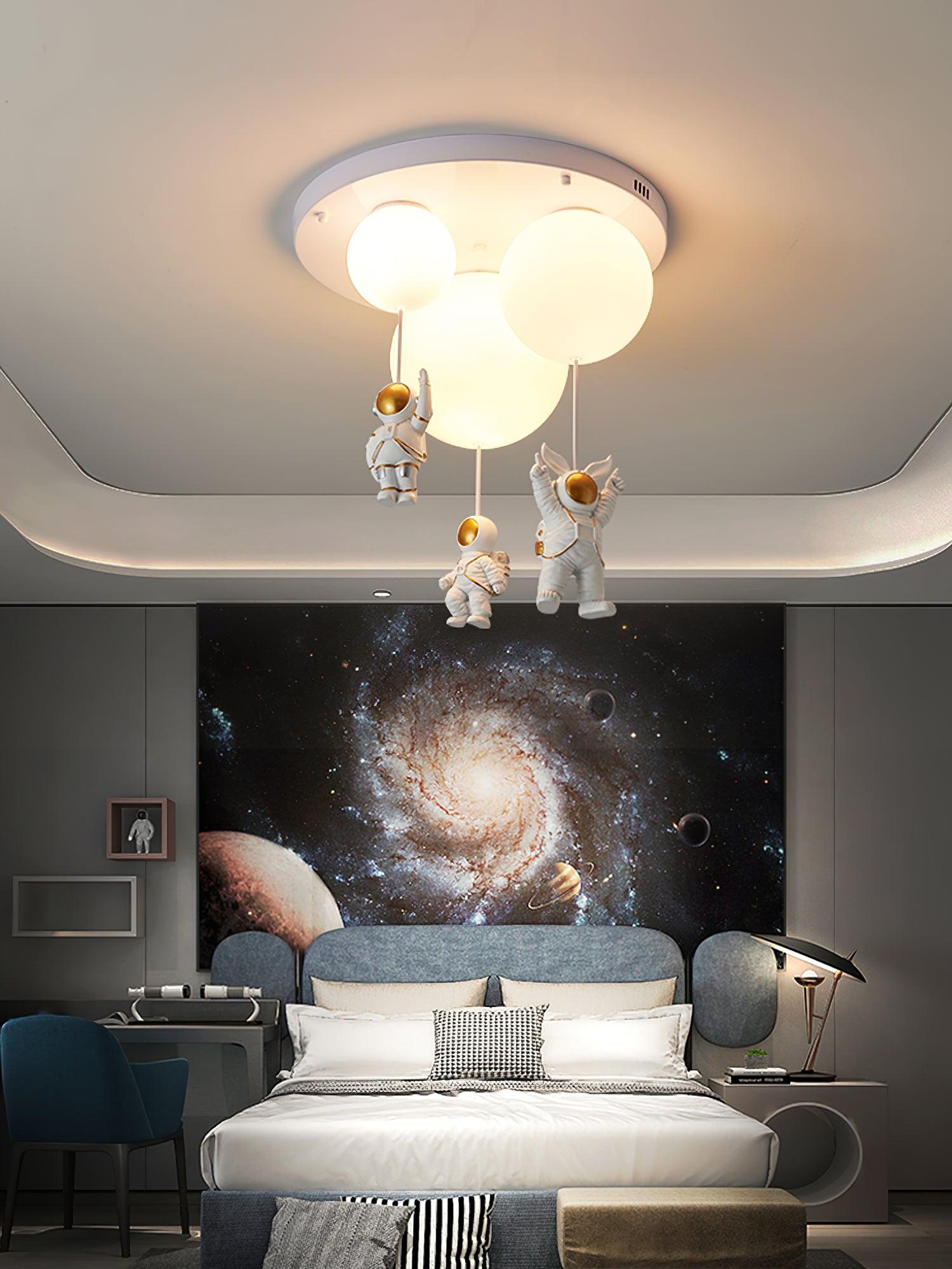 Gorvin Frosted Balloon Combination Ceiling Lamp-Neutral Decor