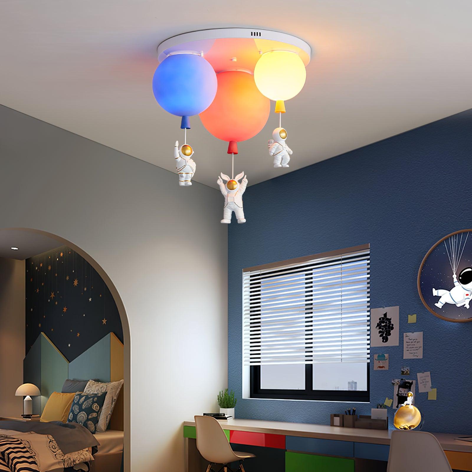 Gorvin Frosted Balloon Combination Ceiling Lamp-Neutral Decor