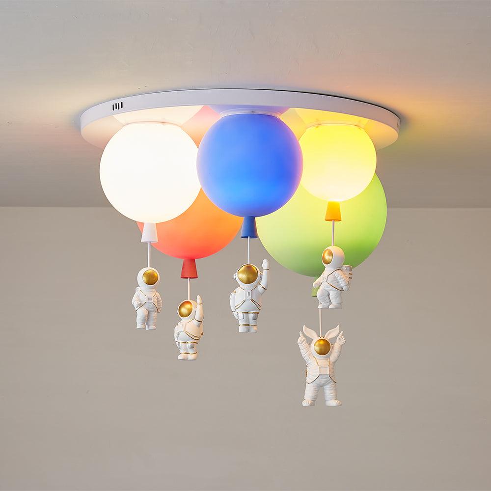 Gorvin Frosted Balloon Combination Ceiling Lamp-Neutral Decor