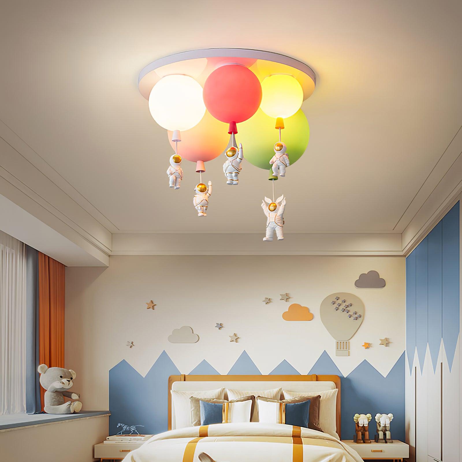 Gorvin Frosted Balloon Combination Ceiling Lamp-Neutral Decor
