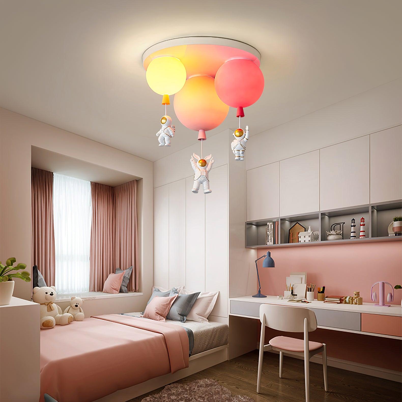 Gorvin Frosted Balloon Combination Ceiling Lamp-Neutral Decor