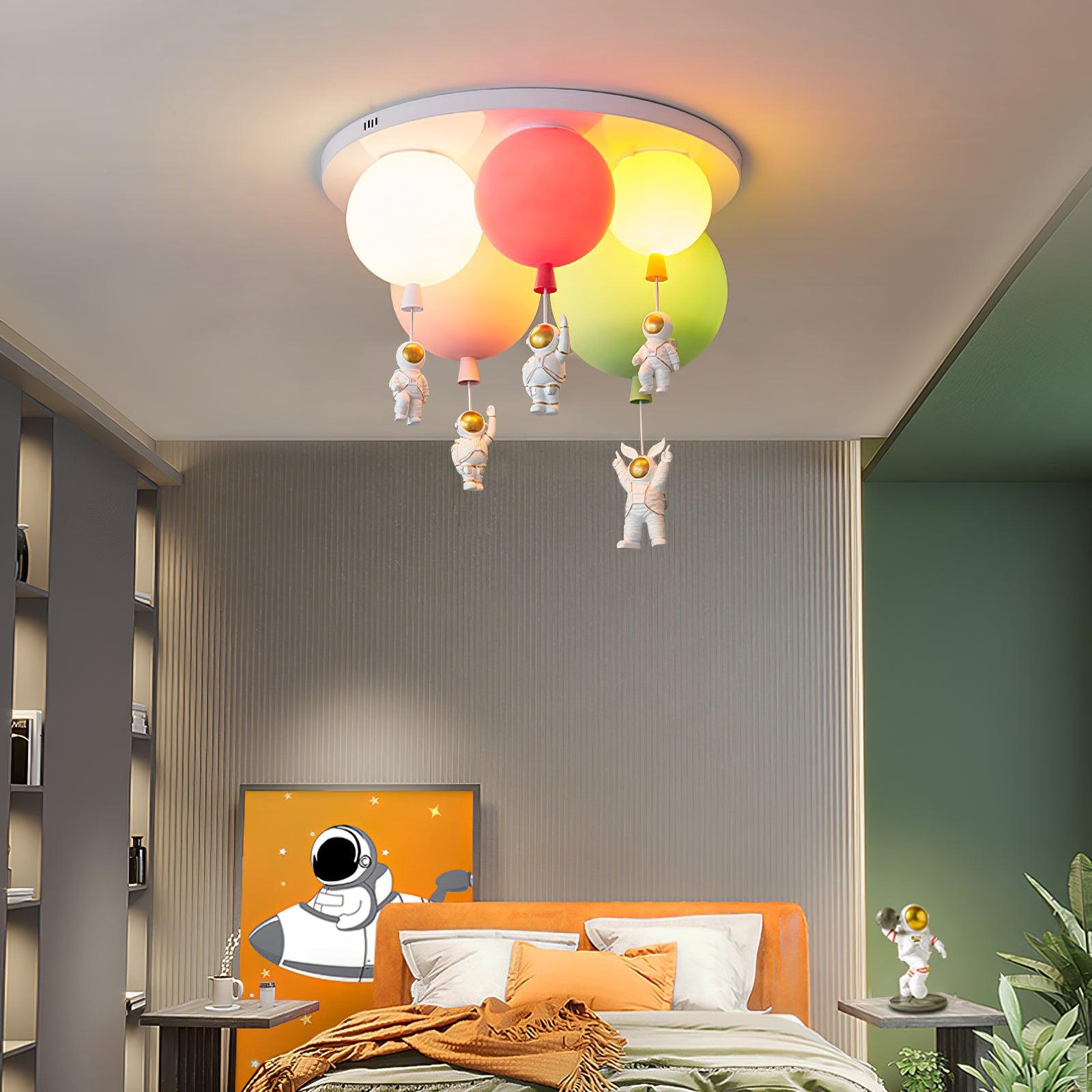 Gorvin Frosted Balloon Combination Ceiling Lamp-Neutral Decor