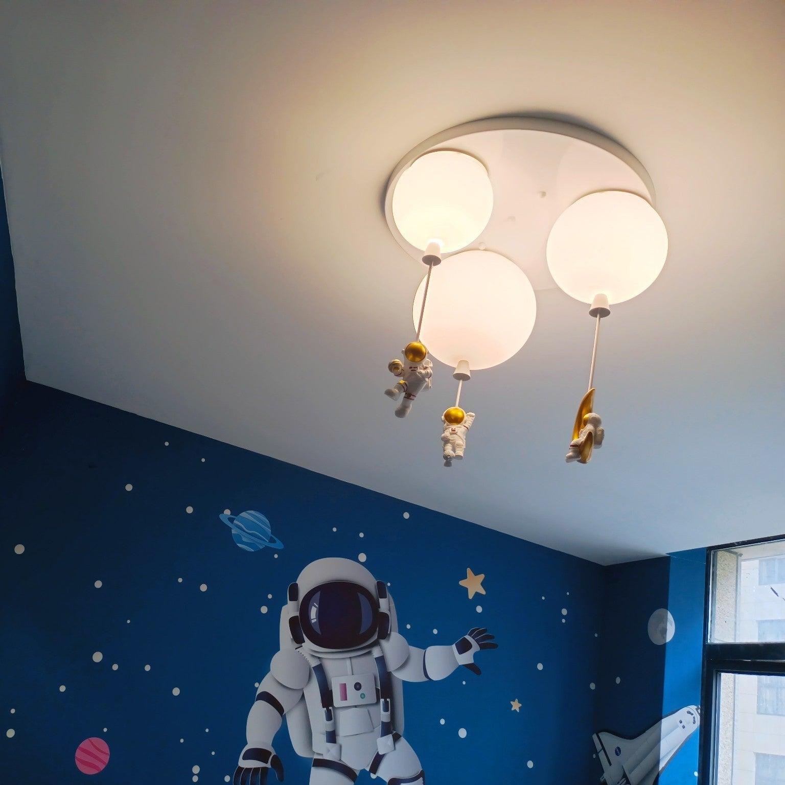 Gorvin Frosted Balloon Combination Ceiling Lamp-Neutral Decor