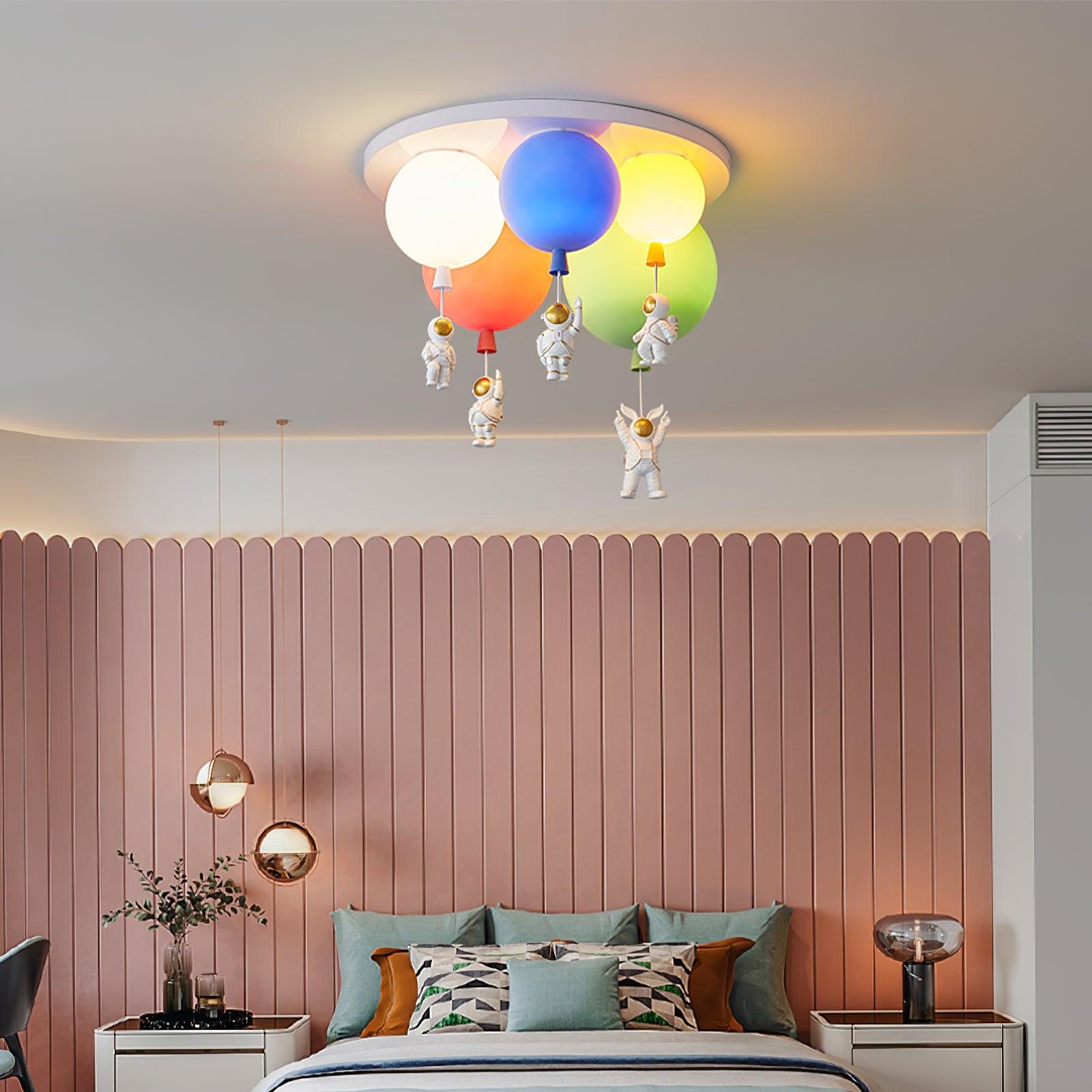 Gorvin Frosted Balloon Combination Ceiling Lamp-Neutral Decor
