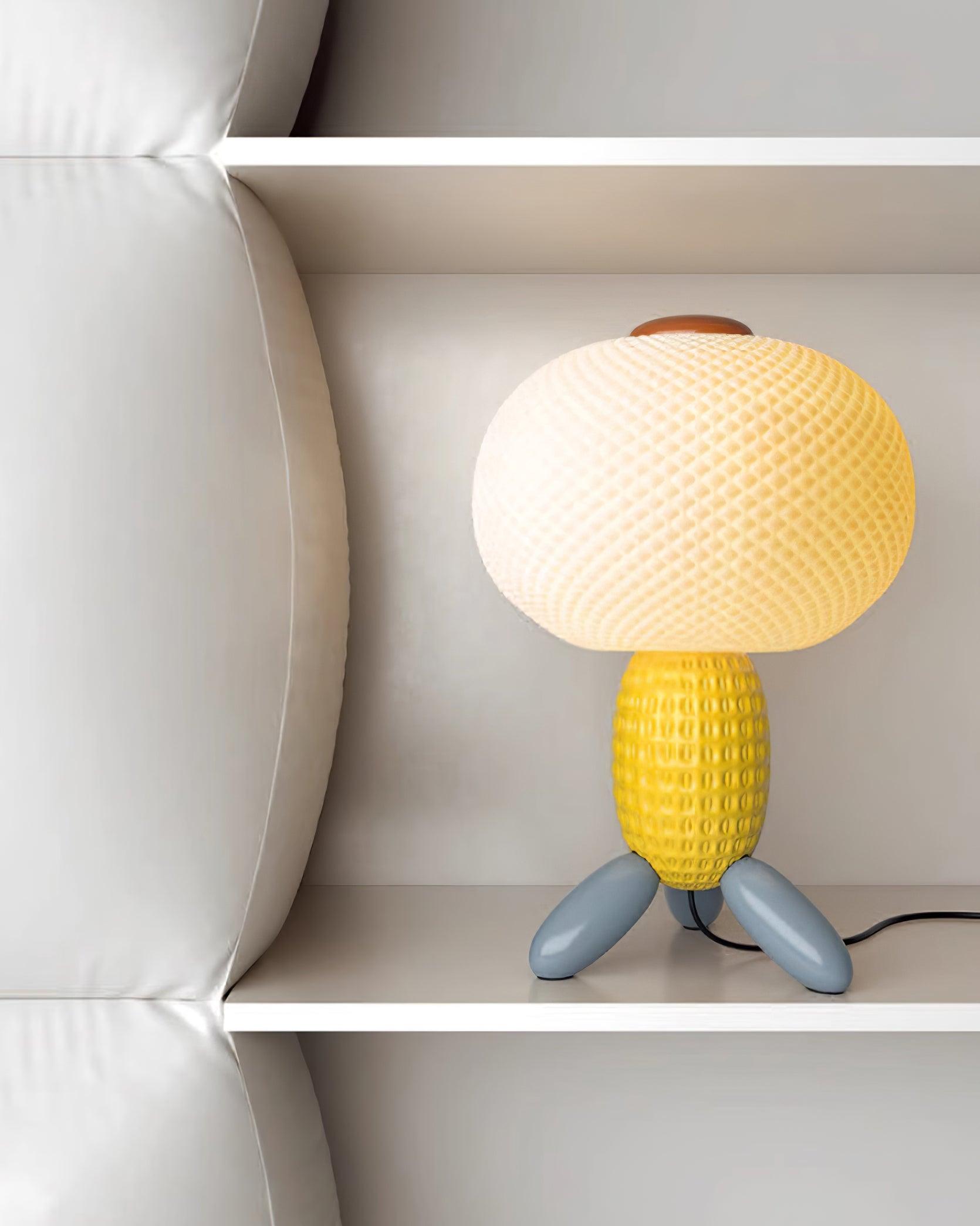 Abigail Modern Glass Table Lamp-Neutral Decor