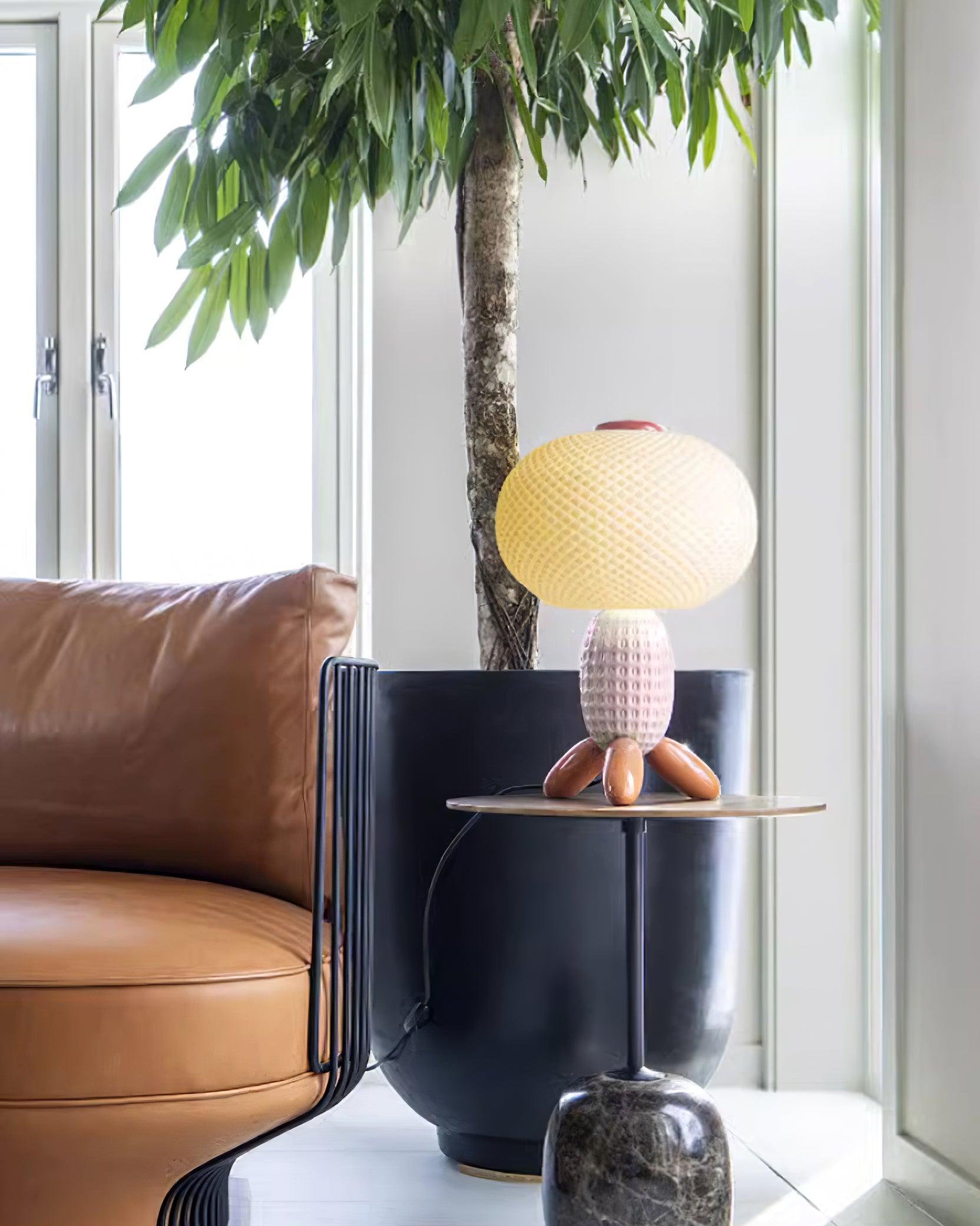 Abigail Modern Glass Table Lamp-Neutral Decor