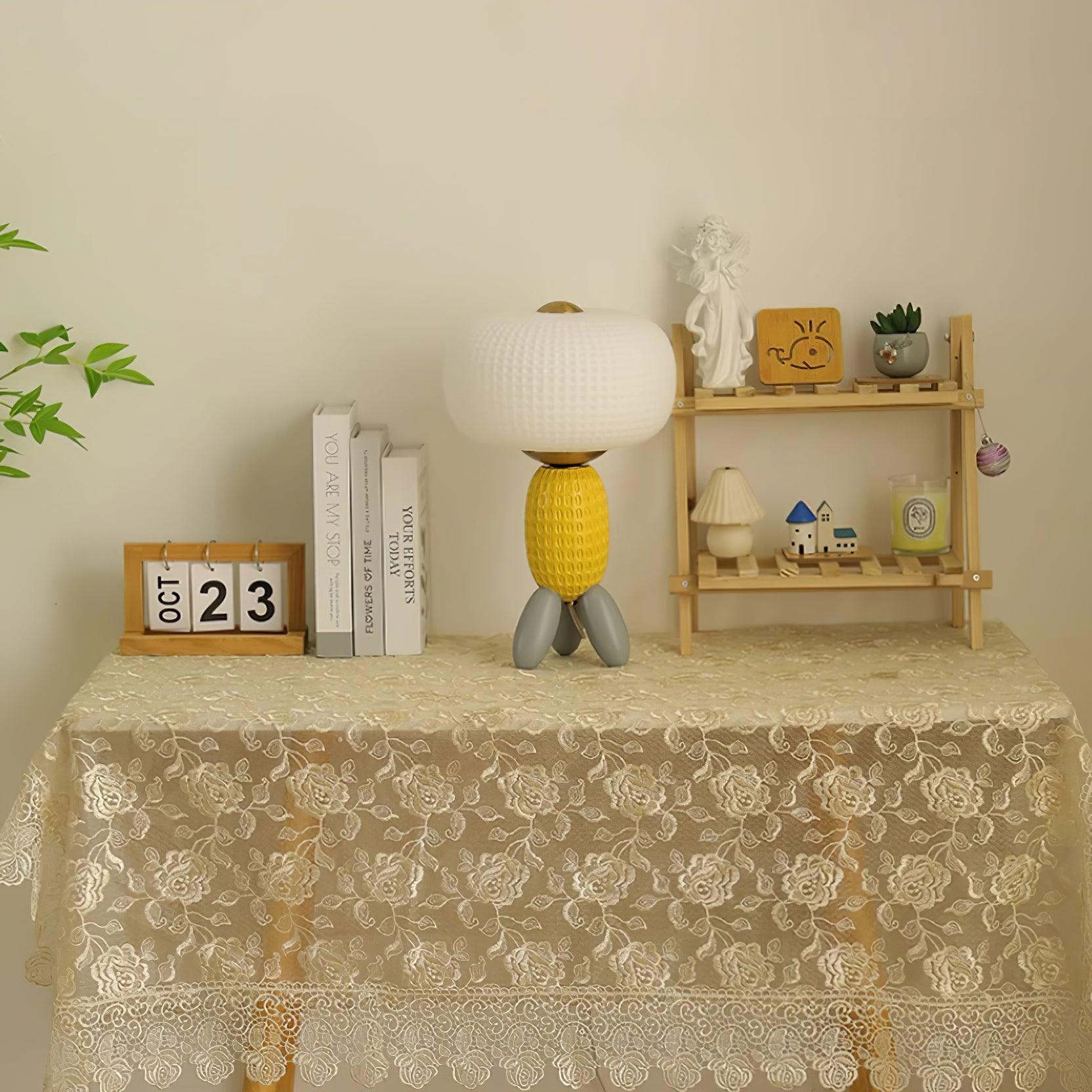Abigail Modern Glass Table Lamp-Neutral Decor