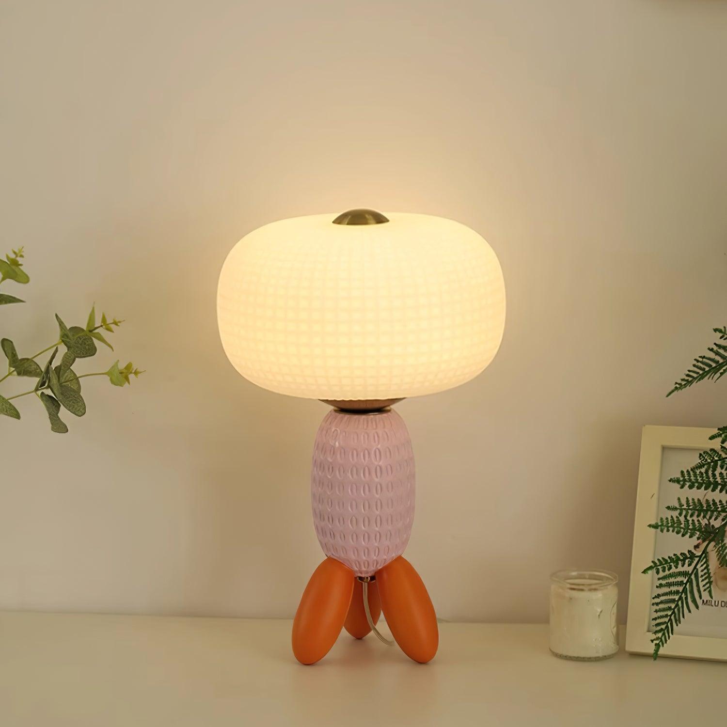Abigail Modern Glass Table Lamp-Neutral Decor