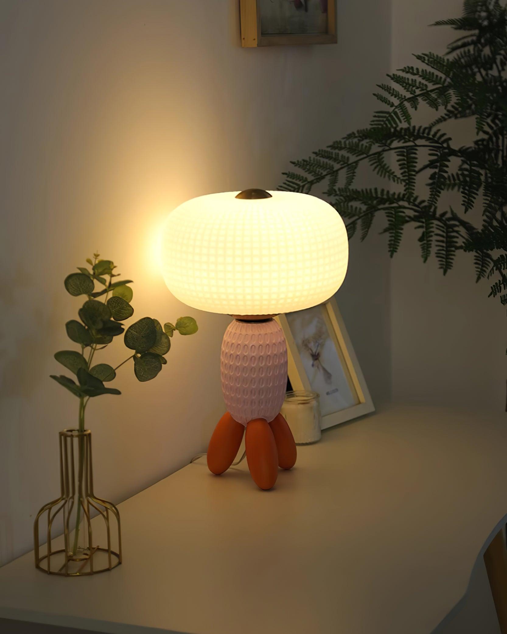 Abigail Modern Glass Table Lamp-Neutral Decor