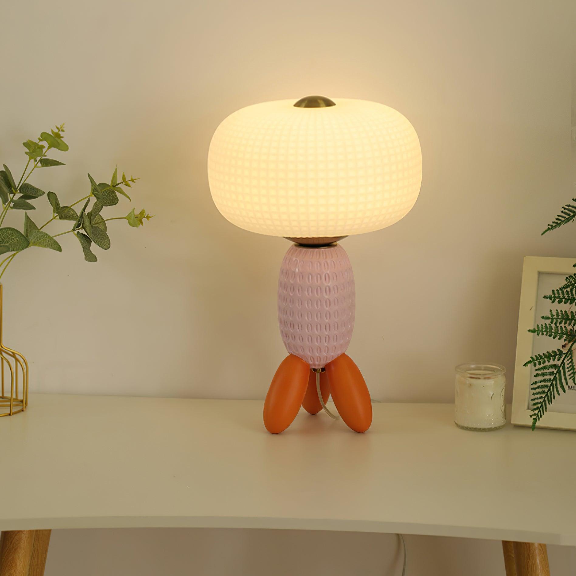 Abigail Modern Glass Table Lamp-Neutral Decor
