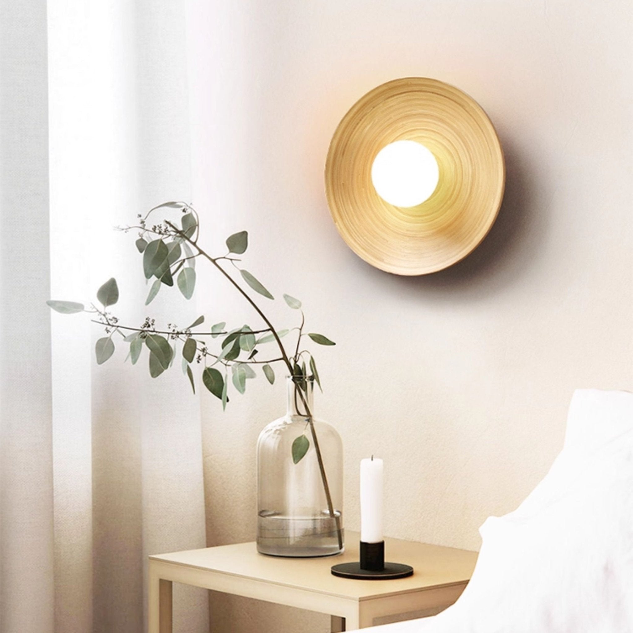Bamboo Aura Sconce-Neutral Decor