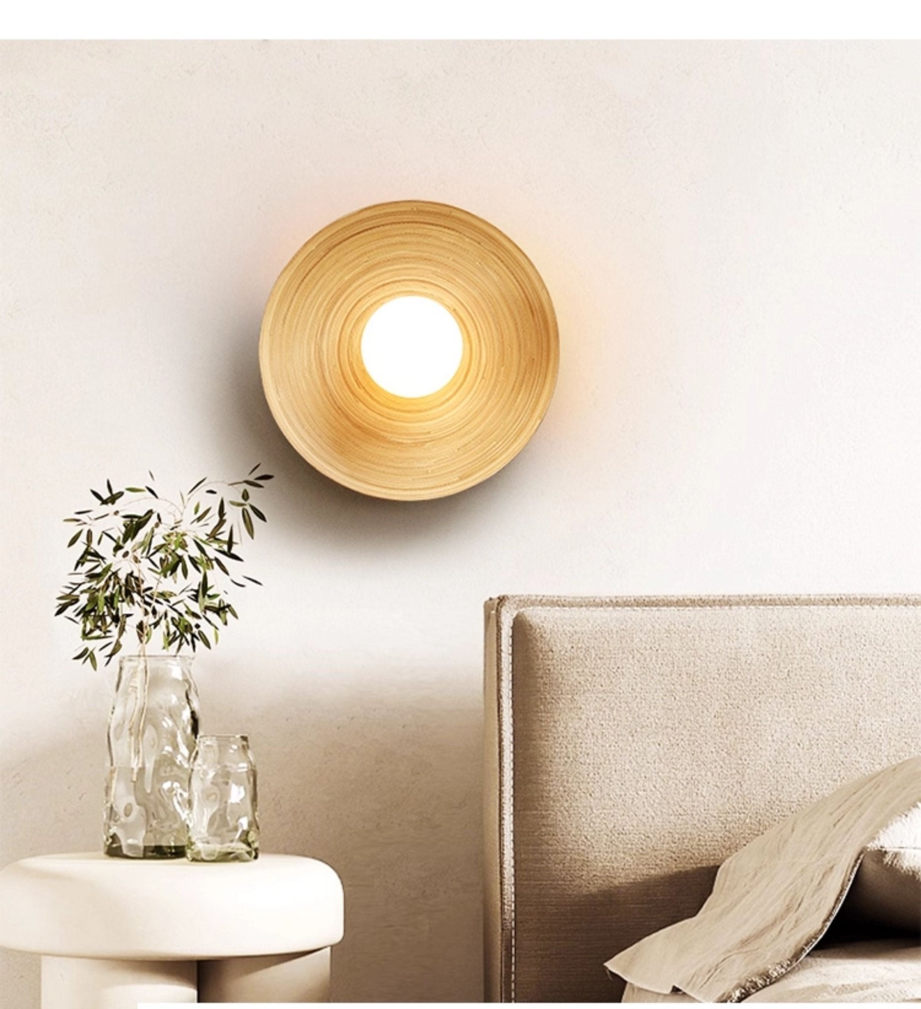 Bamboo Aura Sconce-Neutral Decor