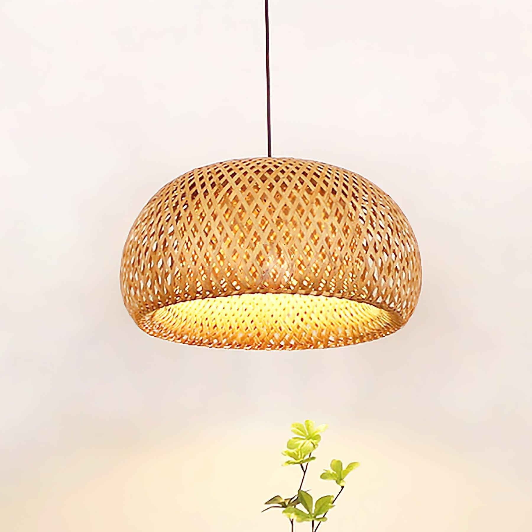 Nostor Bamboo Retro Vintage Pendant Lamp-Neutral Decor