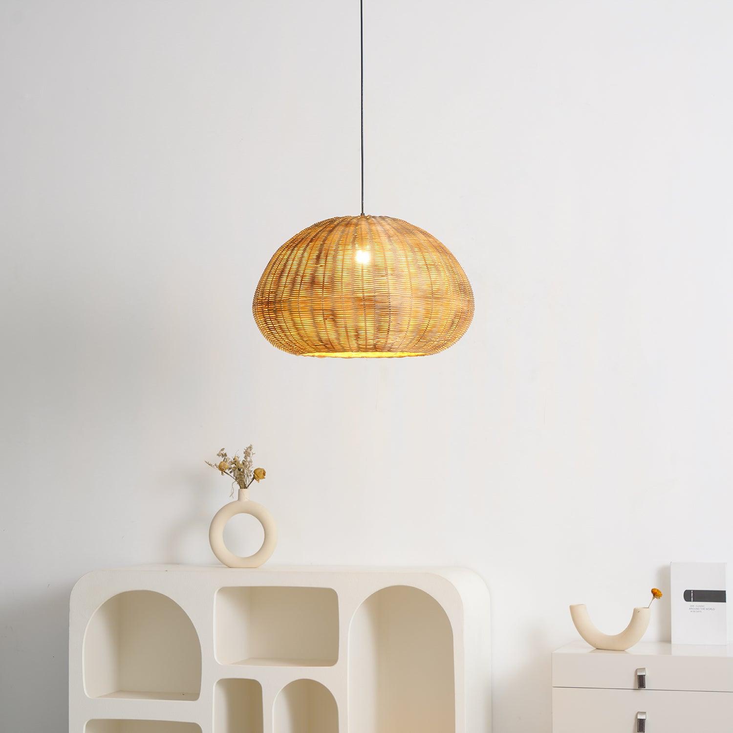 Adam Vintage Bamboo Pendant Light-Neutral Decor