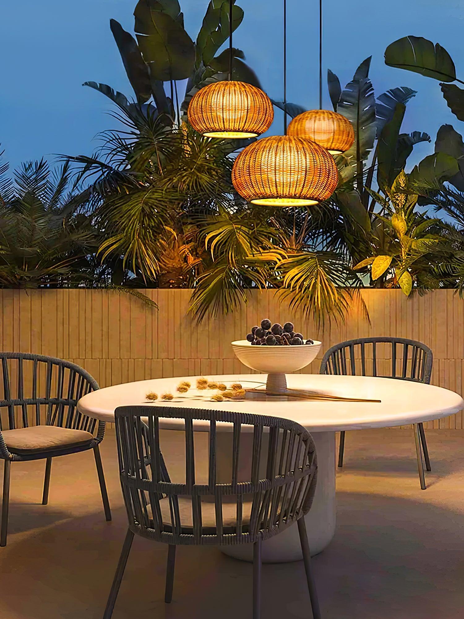 Adam Vintage Bamboo Pendant Light-Neutral Decor
