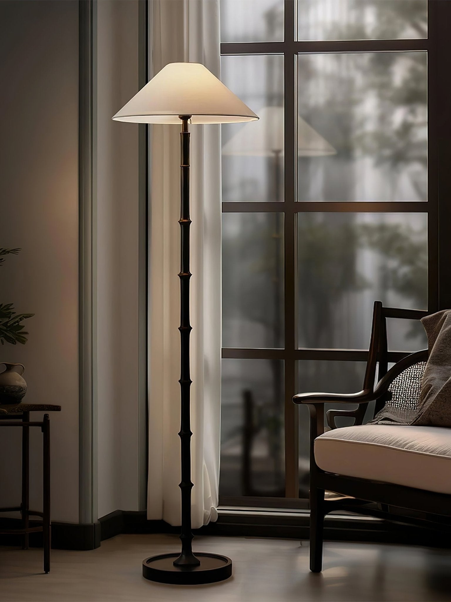 Zen Bamboo Knot Floor Lamp-Neutral Decor