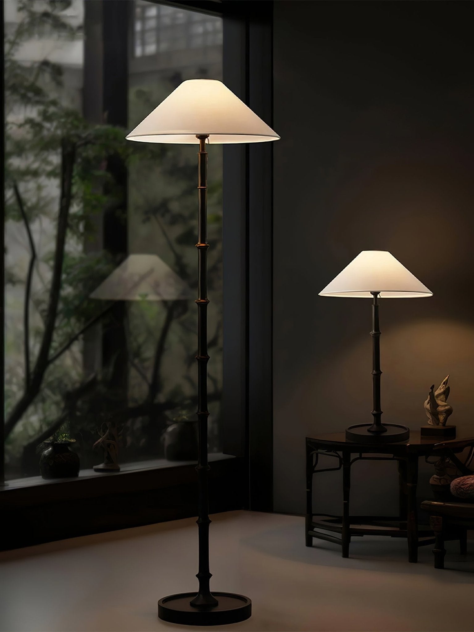 Zen Bamboo Knot Floor Lamp-Neutral Decor