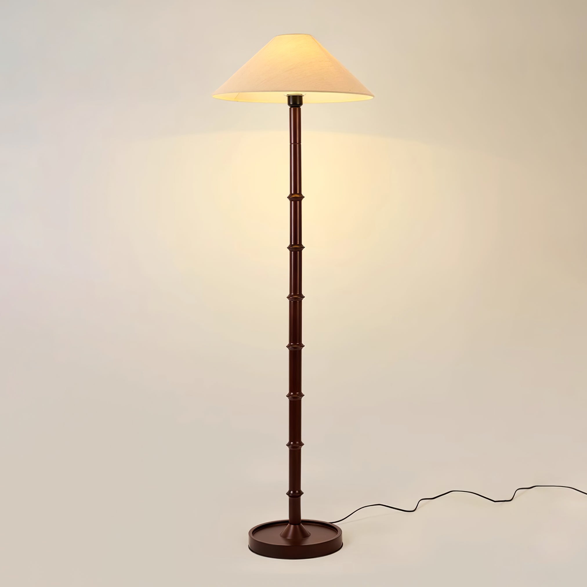 Zen Bamboo Knot Floor Lamp-Neutral Decor