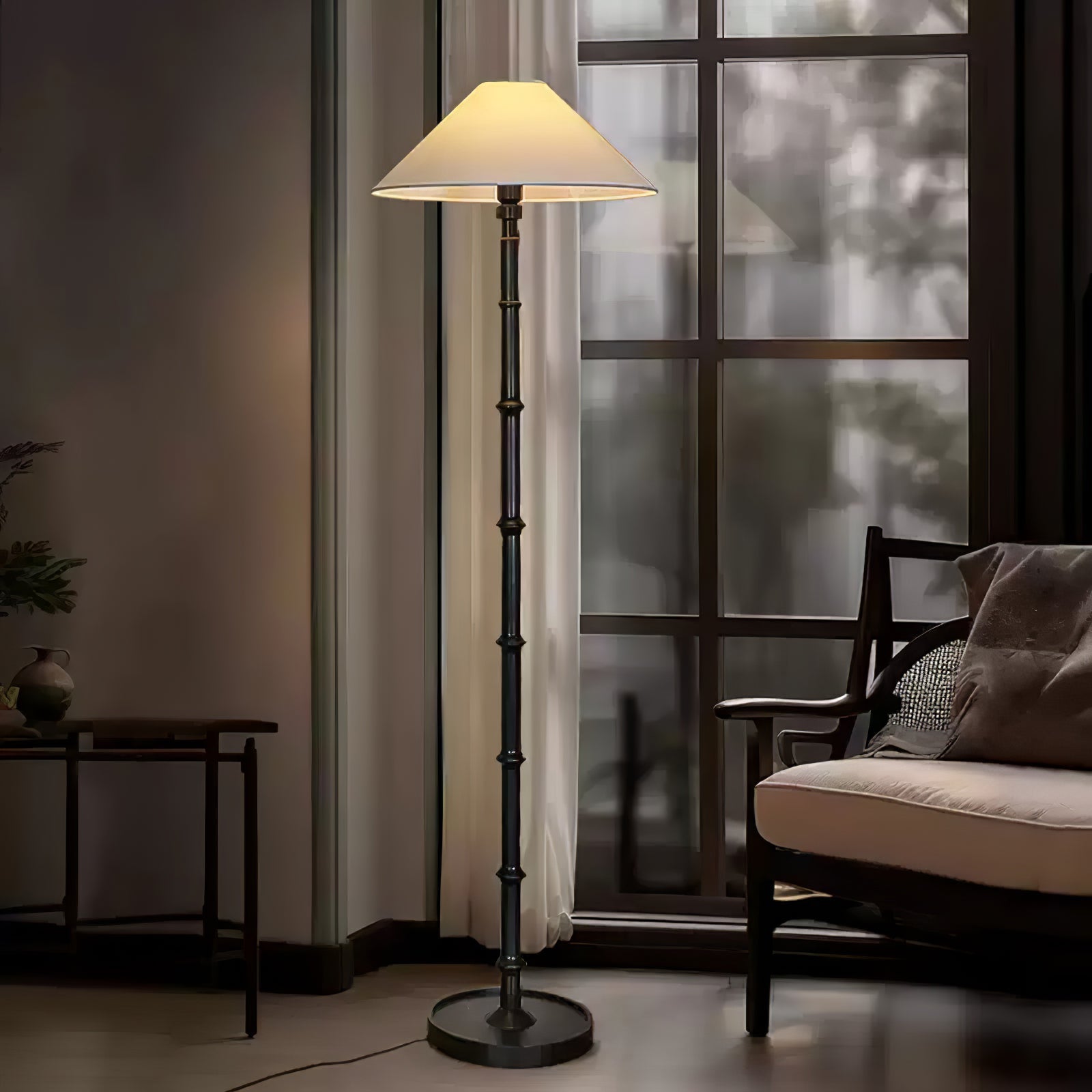 Zen Bamboo Knot Floor Lamp-Neutral Decor