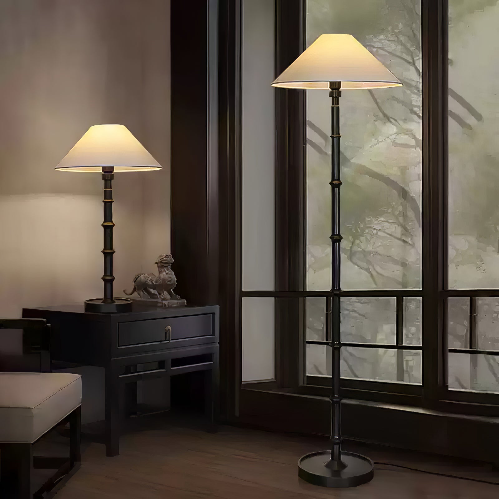 Zen Bamboo Knot Floor Lamp-Neutral Decor