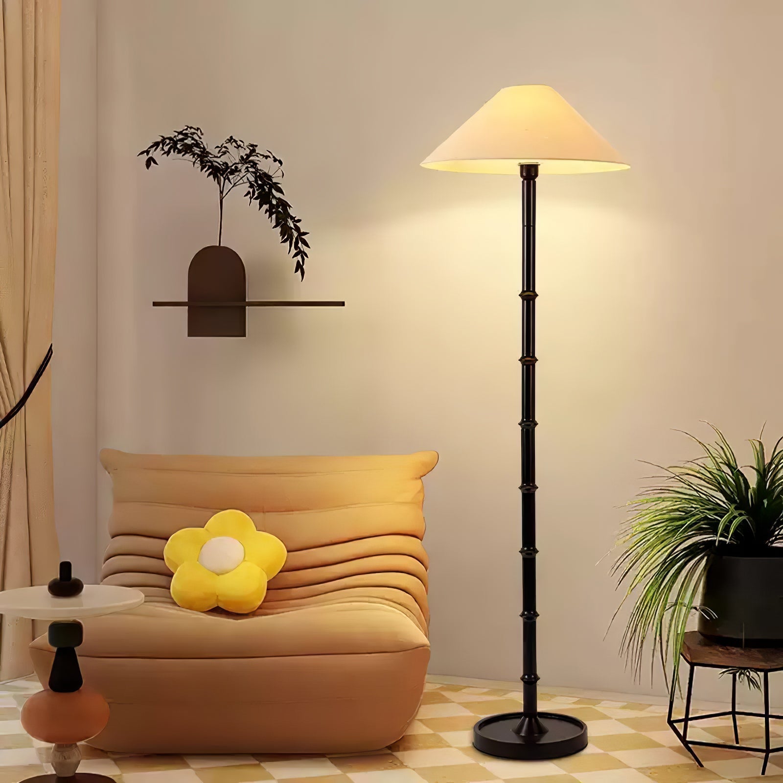 Zen Bamboo Knot Floor Lamp-Neutral Decor