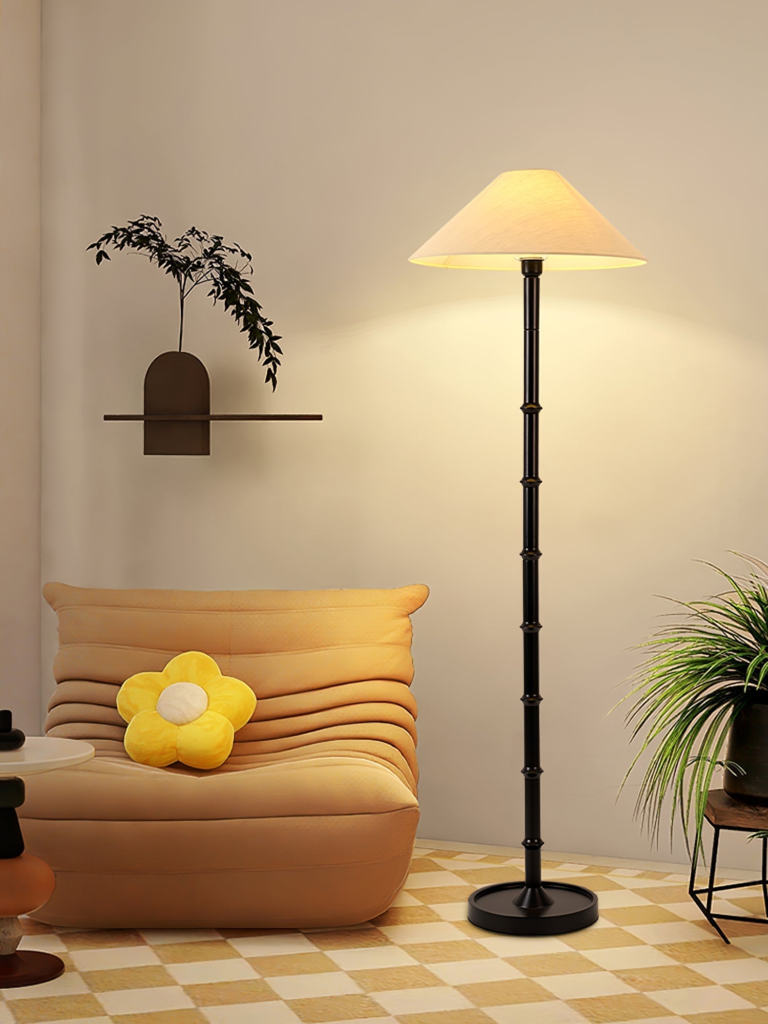 Zen Bamboo Knot Floor Lamp-Neutral Decor