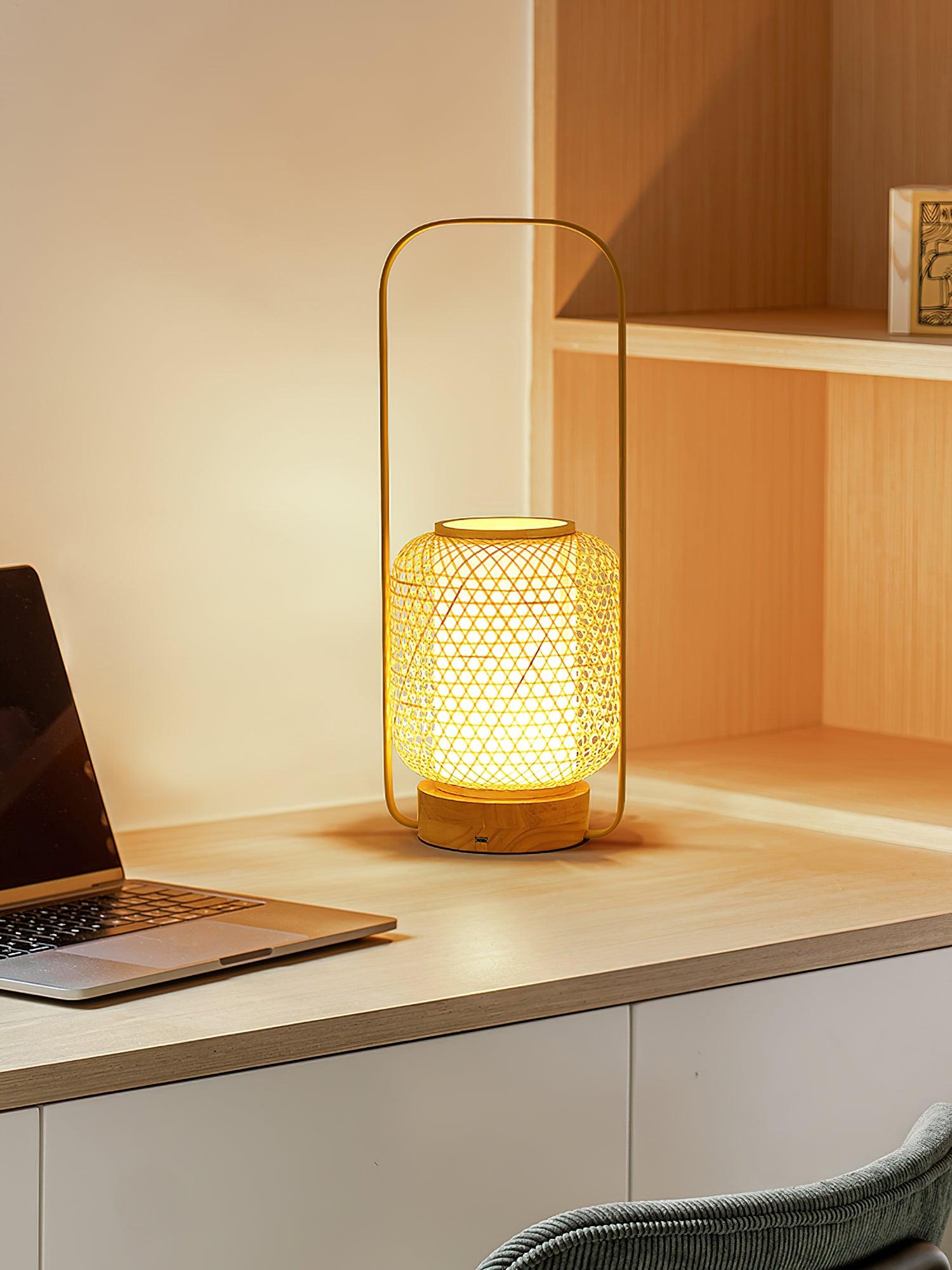 Orbituse Wooden Retro Table Lamp-Neutral Decor