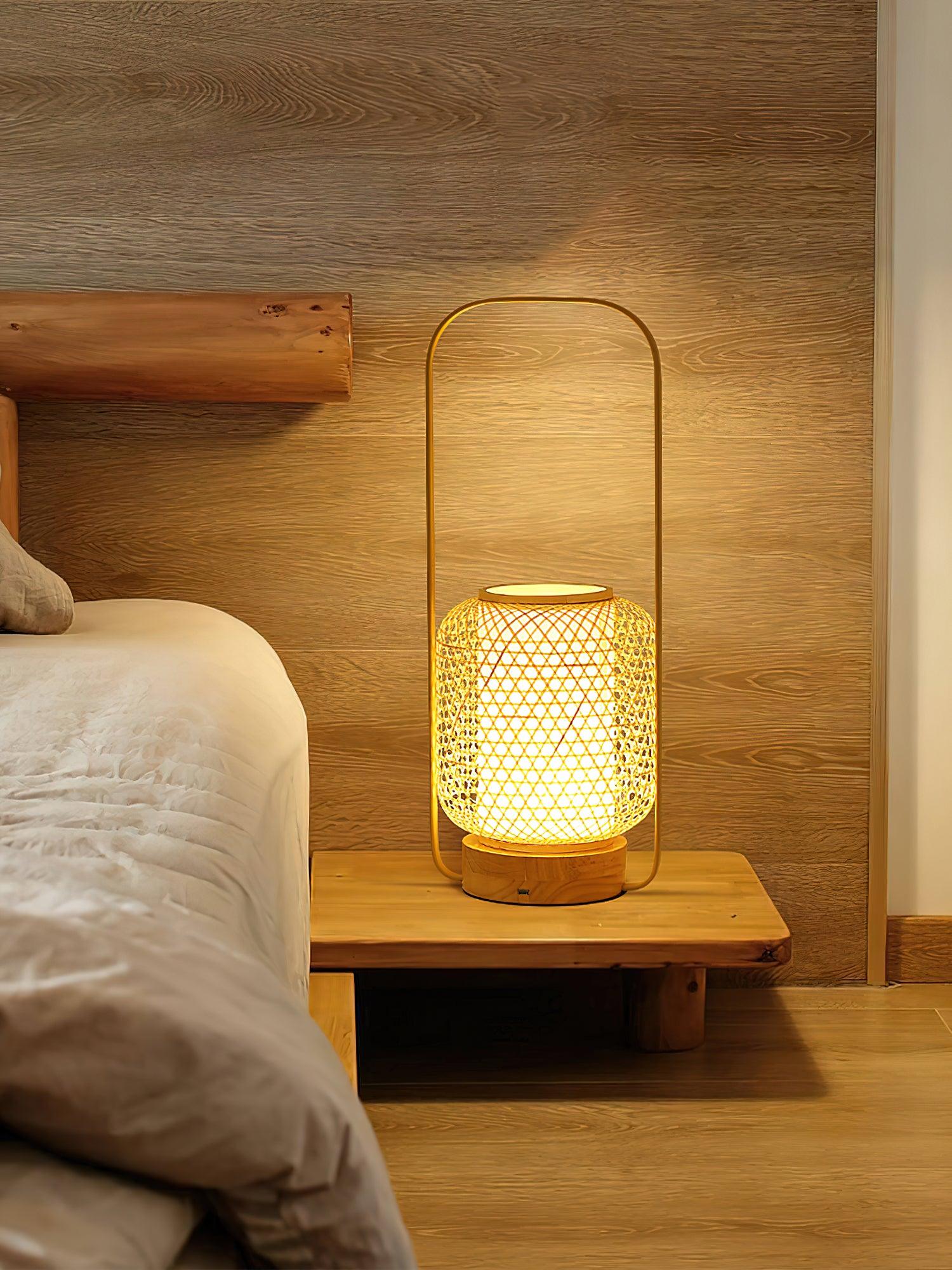 Orbituse Wooden Retro Table Lamp-Neutral Decor