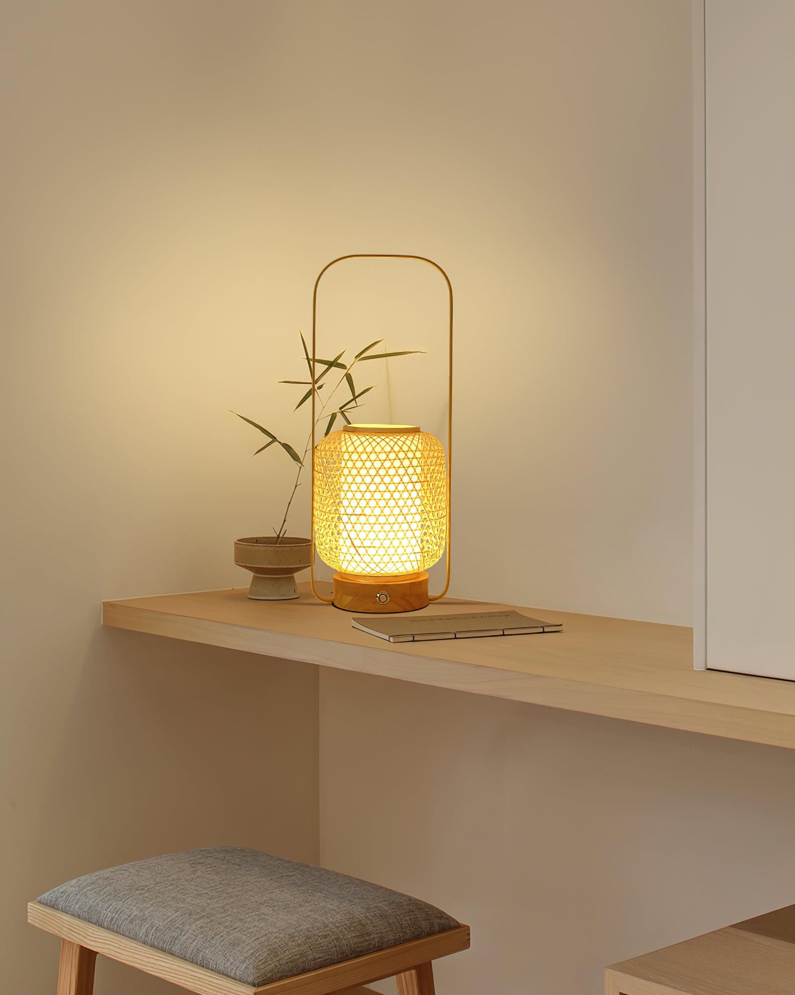 Orbituse Wooden Retro Table Lamp-Neutral Decor
