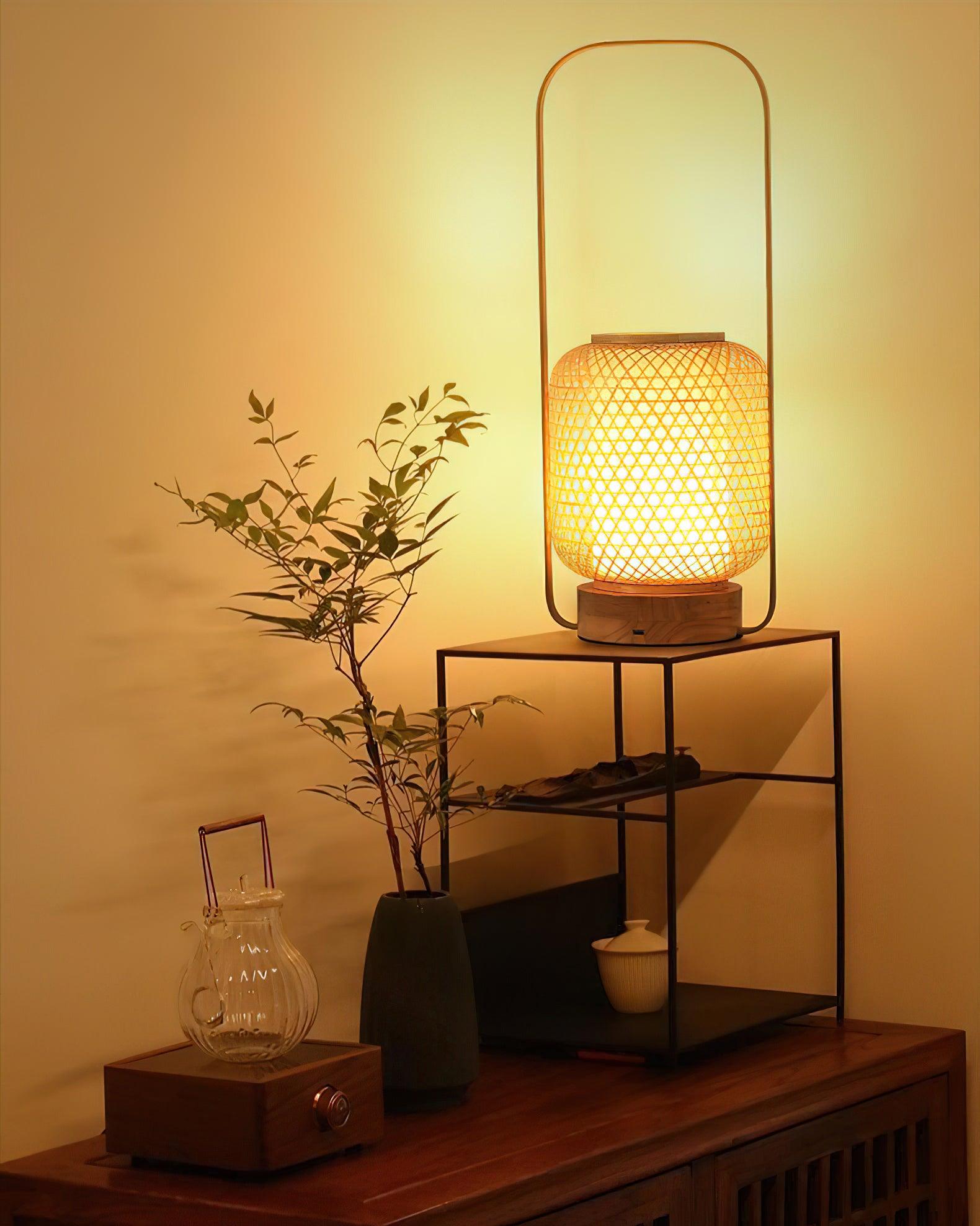 Orbituse Wooden Retro Table Lamp-Neutral Decor