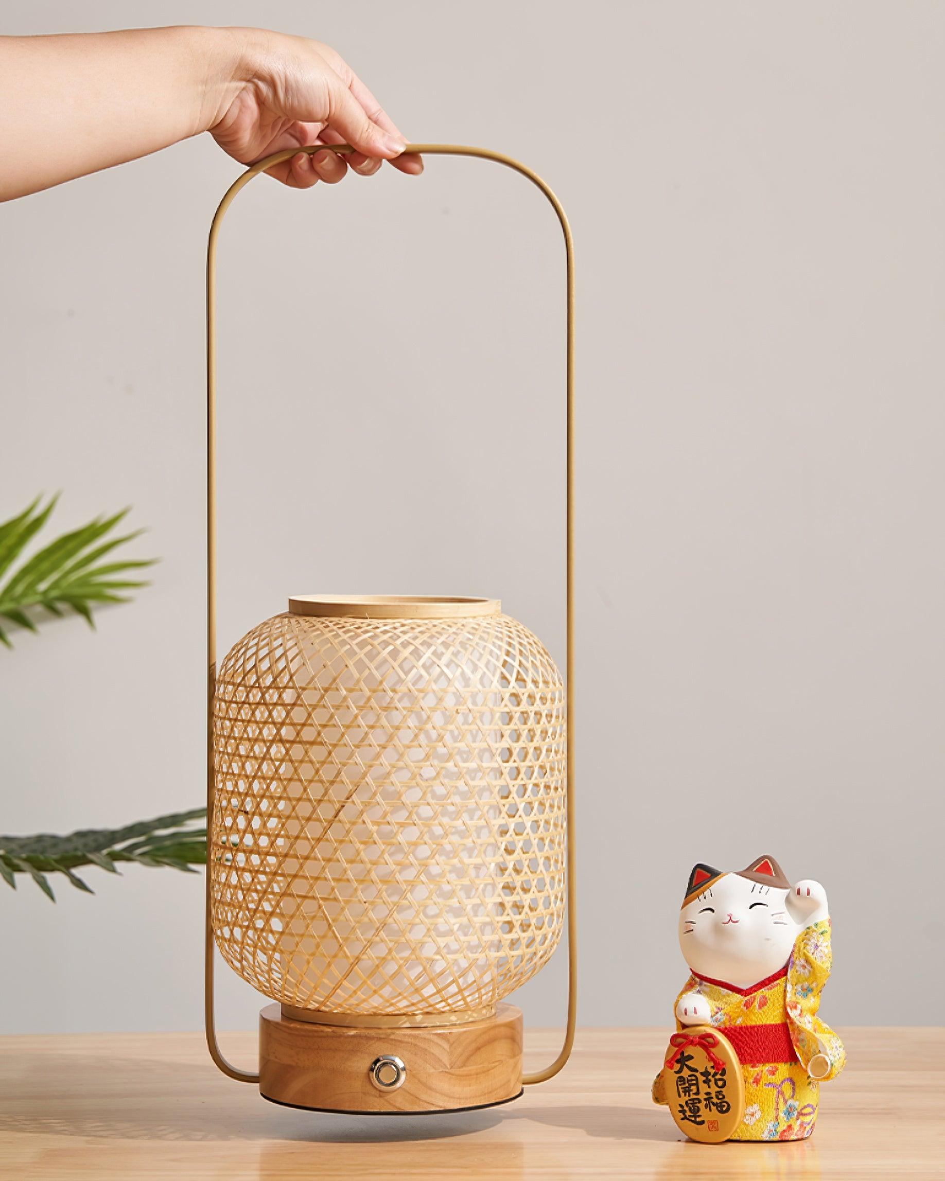 Orbituse Wooden Retro Table Lamp-Neutral Decor