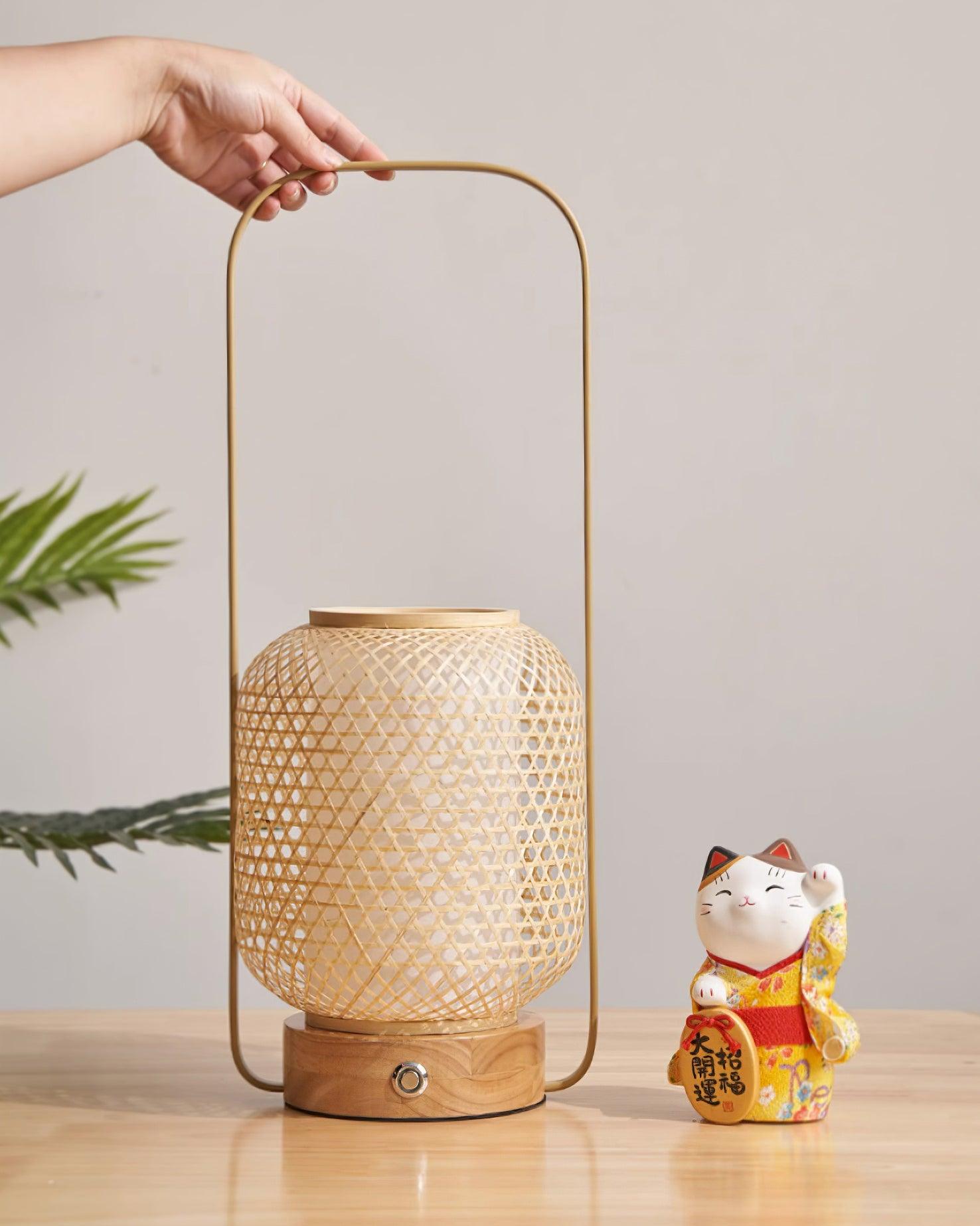 Orbituse Wooden Retro Table Lamp-Neutral Decor
