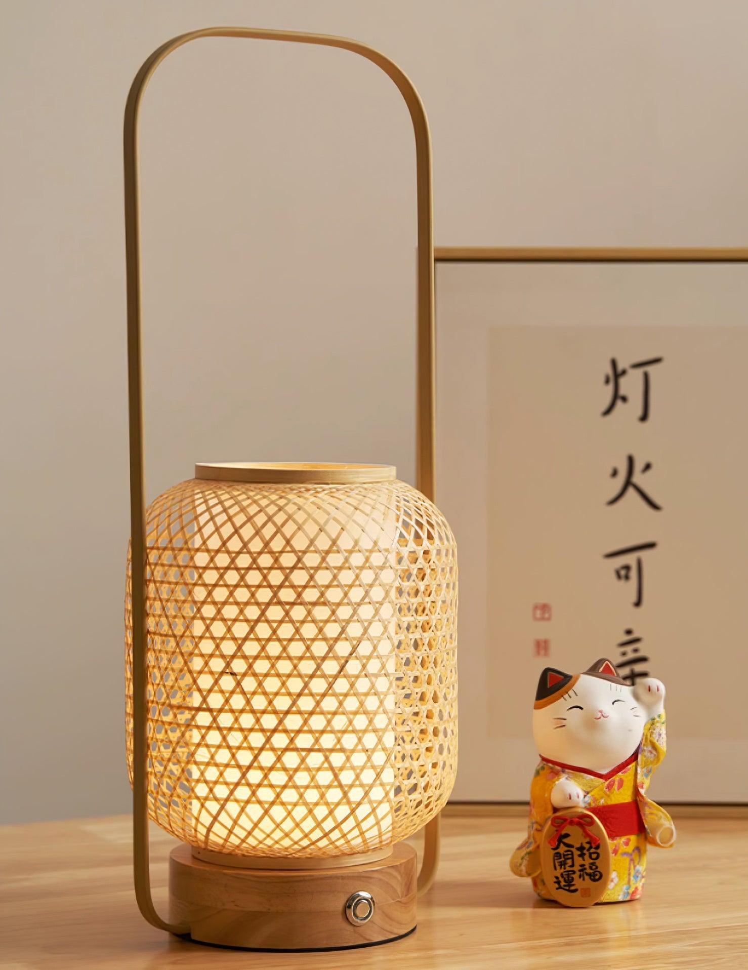 Orbituse Wooden Retro Table Lamp-Neutral Decor